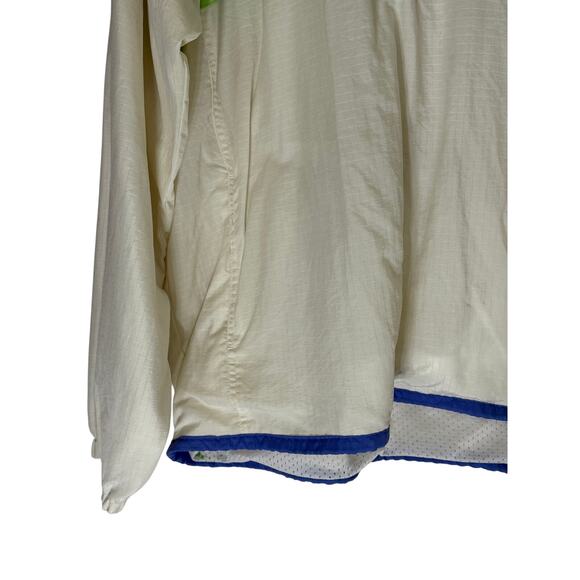 Cuffy's of Cape Cod White Blue Quarter Zip Pullover Windbreaker Jacket Size 2X - Picture 4 of 10